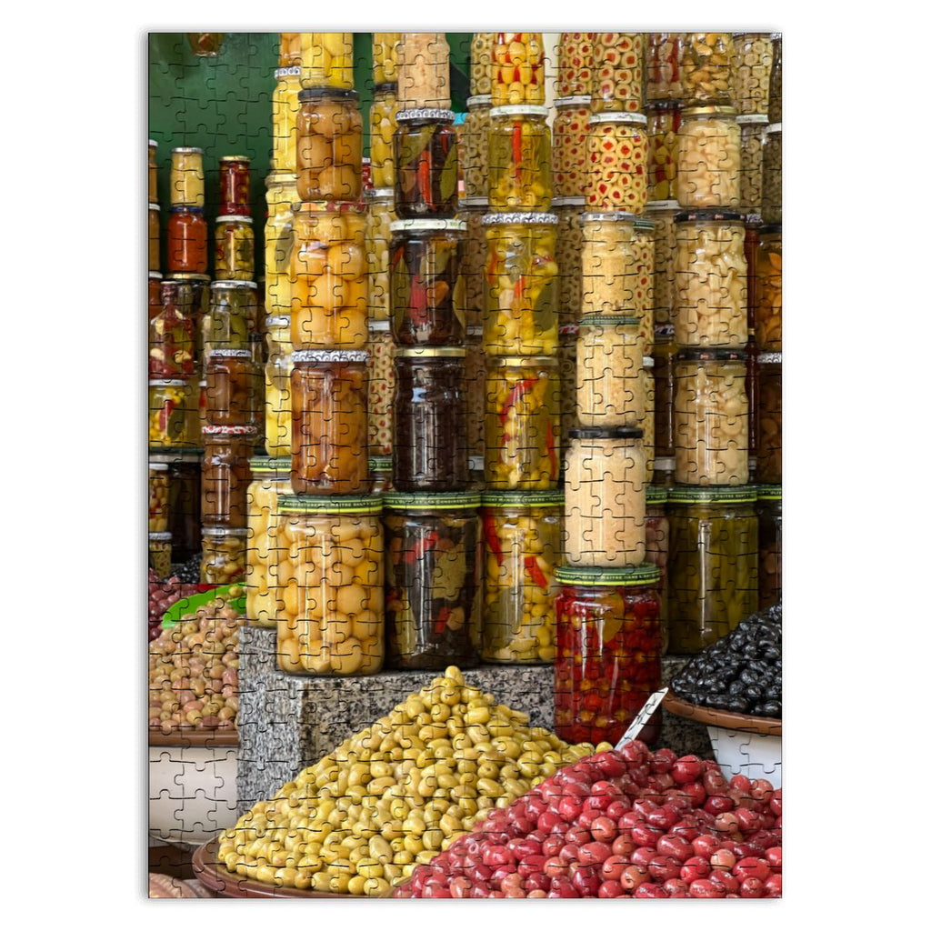 Medina Market, Marrakesh, Morocco; 2025 Wooden Jigsaw Puzzles 500 pcs (Vertical)