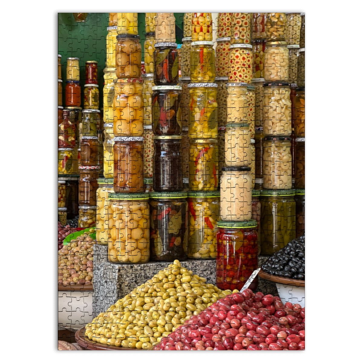 Medina Market, Marrakesh, Morocco; 2025 Wooden Jigsaw Puzzles 500 pcs (Vertical)