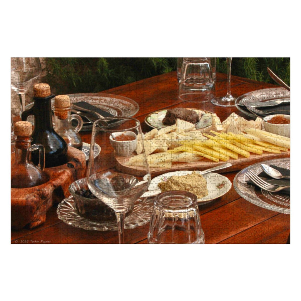 Croatian Table, Island of Broc, Croatia; Wooden Jigsaw Puzzle 1000 pcs (Horizontal)
