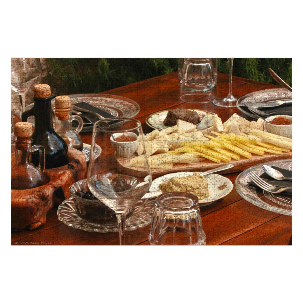 Croatian Table, Island of Broc, Croatia; Wooden Jigsaw Puzzle 1000 pcs (Horizontal)