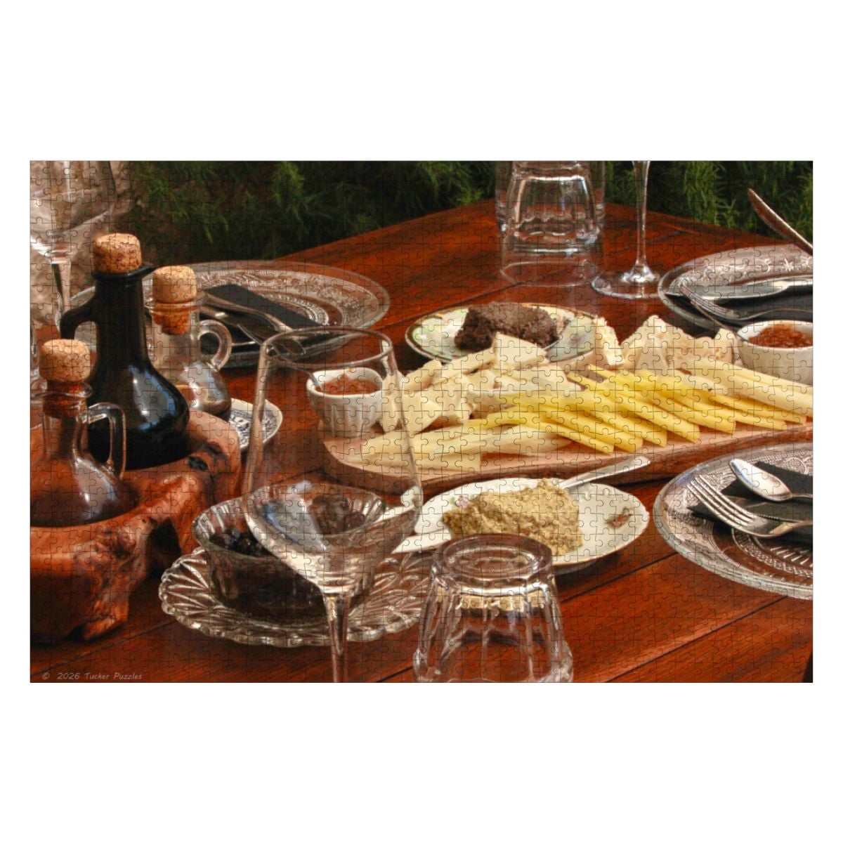 Croatian Table, Island of Broc, Croatia; Wooden Jigsaw Puzzle 1000 pcs (Horizontal)