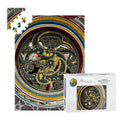 Cheng Hoon Teng Temple Dragon Medallion, Malaysia; Wooden Jigsaw Puzzle 500 pcs (Vertical)