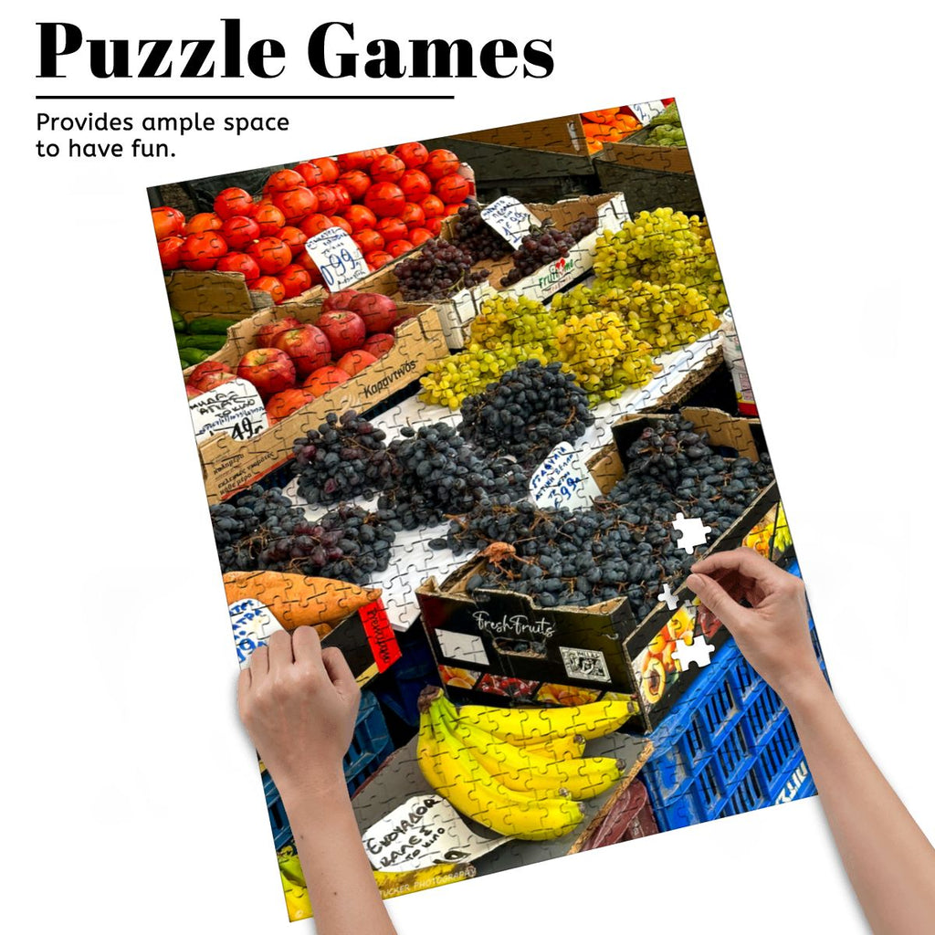 Fruit Market, Athens, Greece; Wooden Jigsaw Puzzles 500 pcs (Vertical)