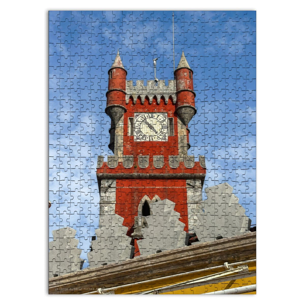 Pena Palace Red Tower, Sintra, Portugal; Wooden Jigsaw Puzzles 500 pcs (Vertical)