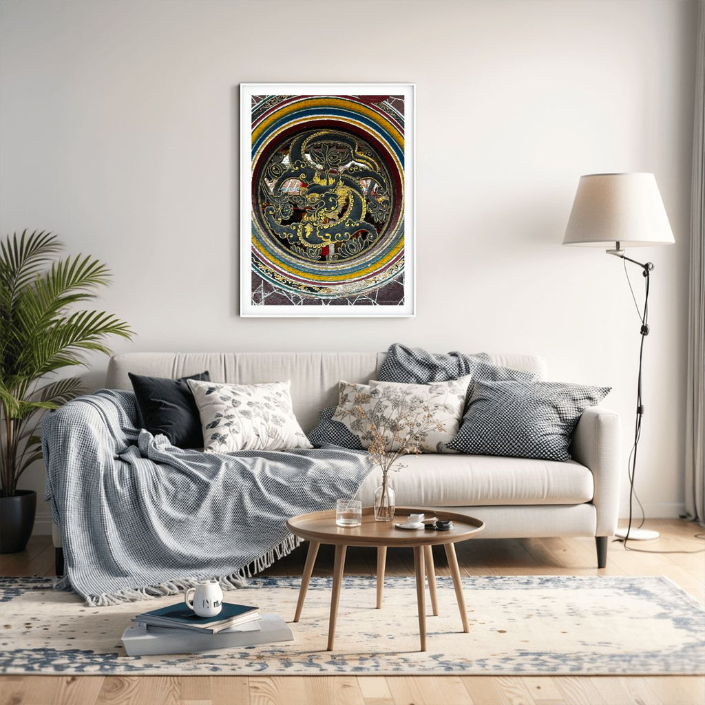 Cheng Hoon Teng Temple Dragon Medallion, Malaysia; Wooden Jigsaw Puzzle 500 pcs (Vertical)