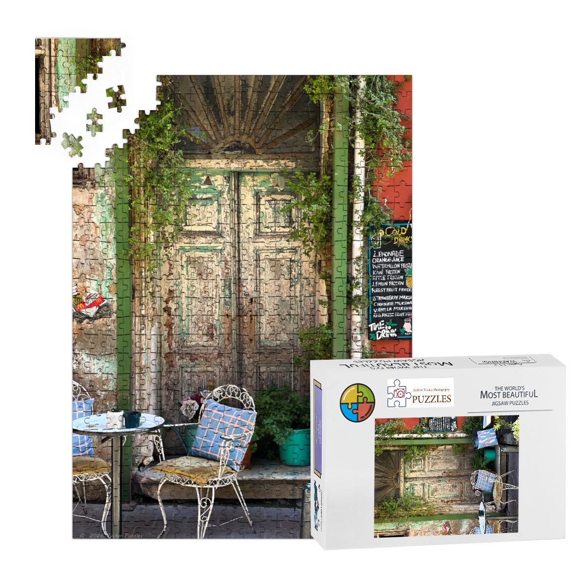 Doorway, Fener-Balat District, Istanbul, Wooden Jigsaw Puzzle 500 pcs (Vertical)