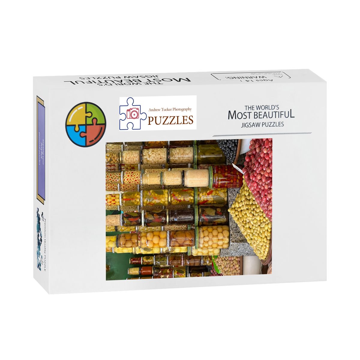 Medina Market, Marrakesh, Morocco; 2025 Wooden Jigsaw Puzzles 500 pcs (Vertical)
