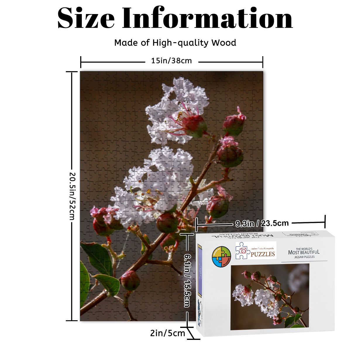 Budding Flower, Korcula, Croatia, 2024; Wooden Jigsaw Puzzles 500 pcs (Vertical)