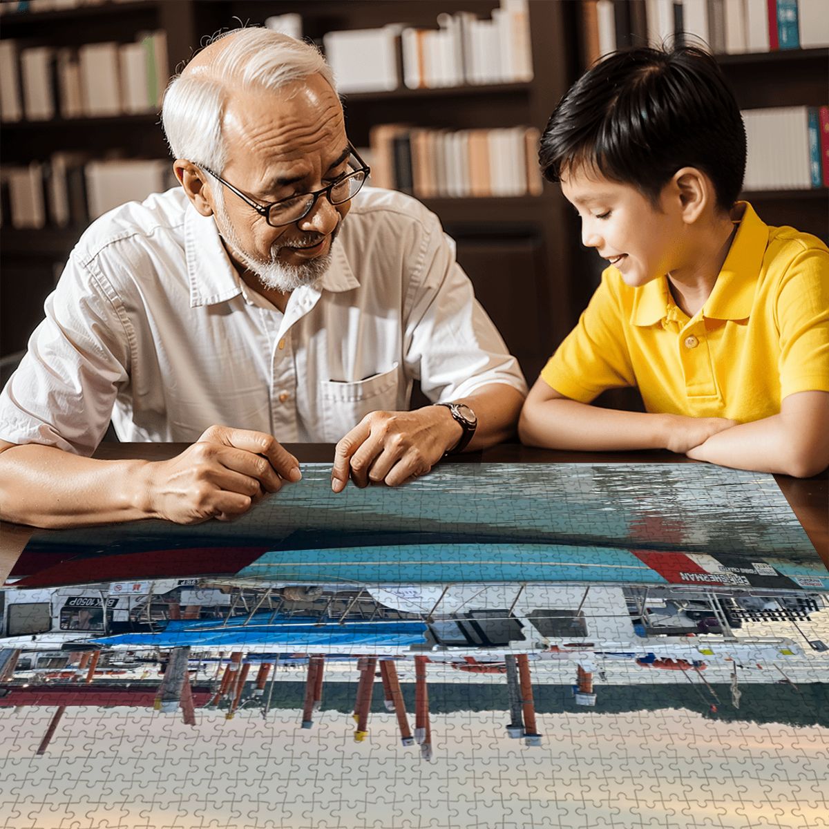 Malaysian Fishing Village, 2025: Wooden Jigsaw Puzzles 1000 pcs (Horizontal) IMG9186