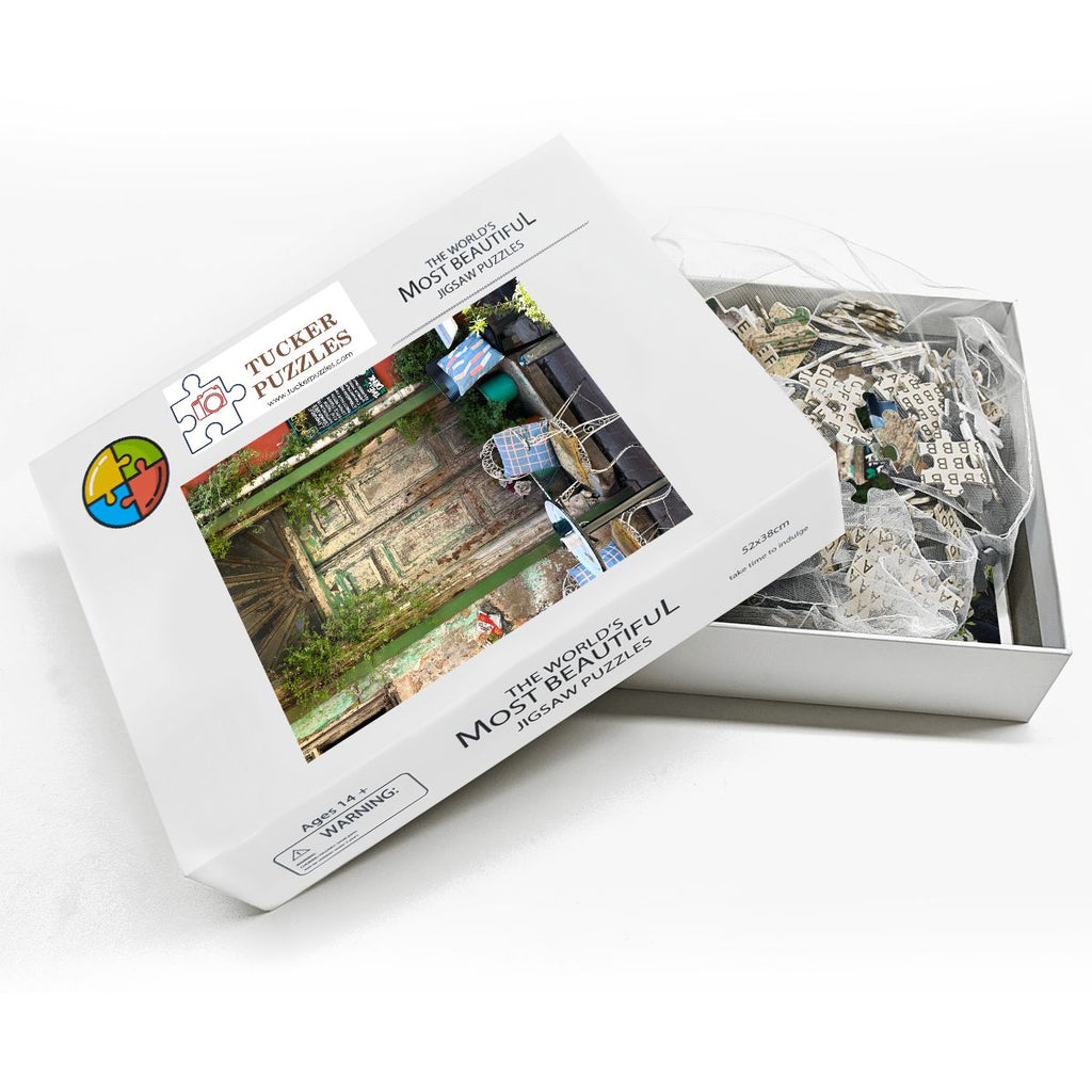 Doorway, Fener-Balat District, Istanbul, Wooden Jigsaw Puzzle 500 pcs (Vertical)