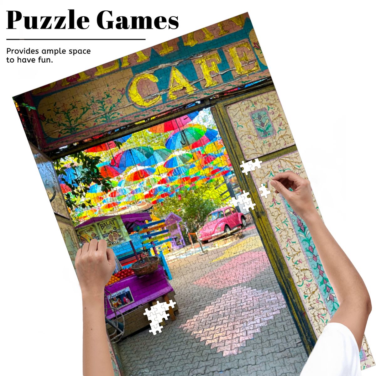 Cafe Fener-Balat, Istanbul Wooden Jigsaw Puzzle 1000 pcs (Vertical)