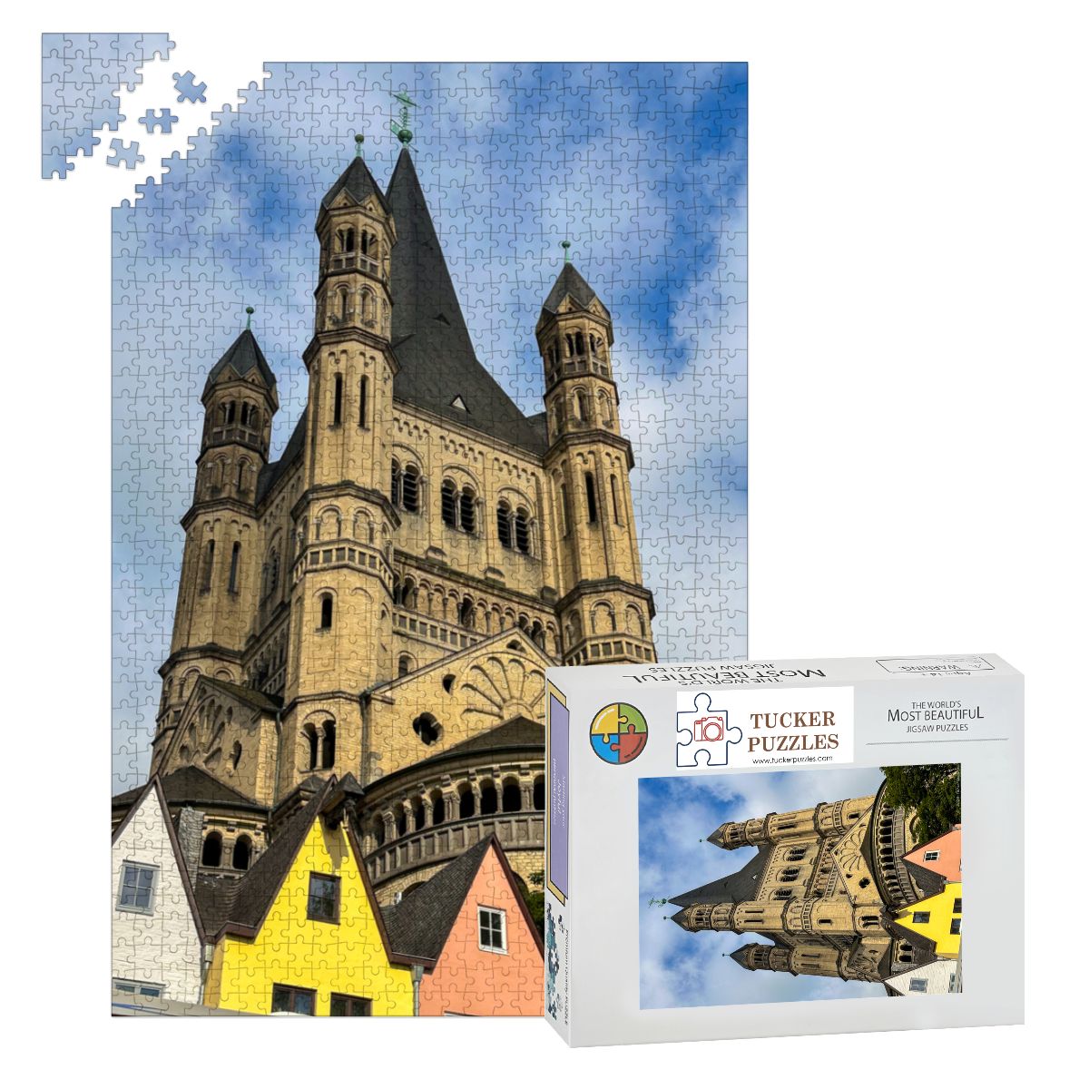 St. Martin Church, Cologne, Germany; Wooden Jigsaw Puzzle 1000 pcs (Vertical)