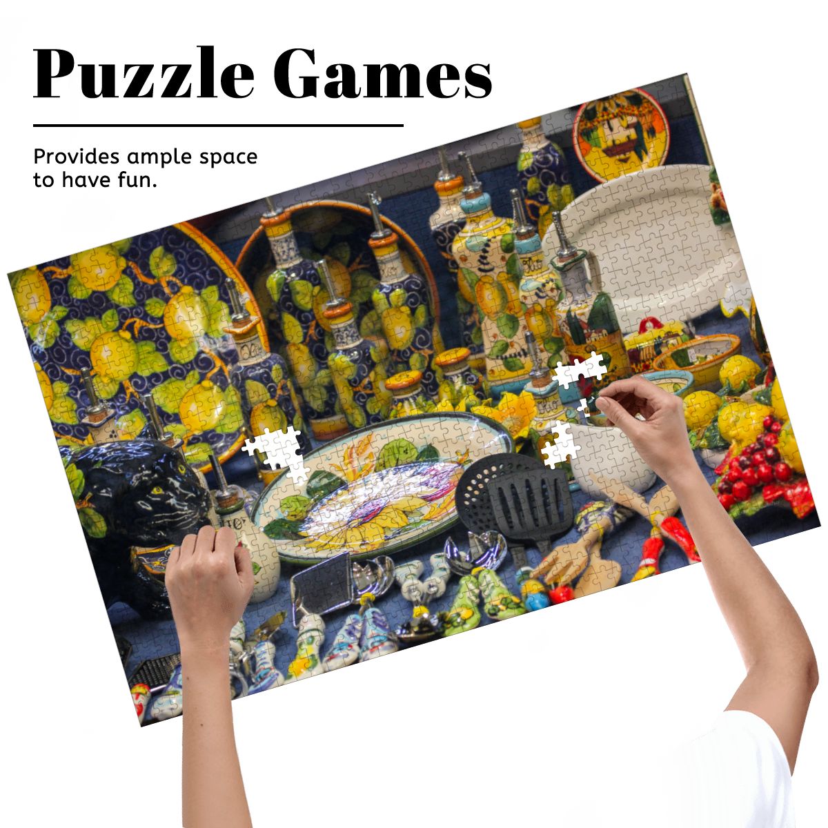 Italian Shop Window, Italy, 2026; Wooden Jigsaw Puzzle 1000 pcs (Horizontal)