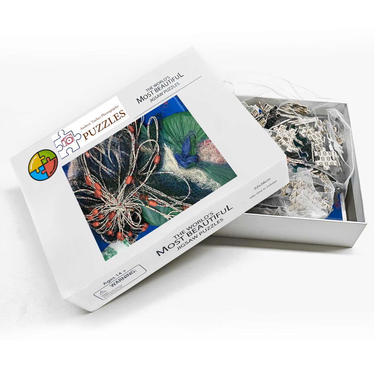 Fishing Nets, Malaysia, 2025; Wooden Jigsaw Puzzles 500 pcs (Vertical)