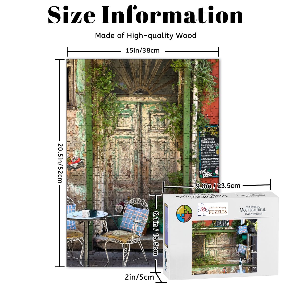 Doorway, Fener-Balat District, Istanbul, Wooden Jigsaw Puzzle 500 pcs (Vertical)