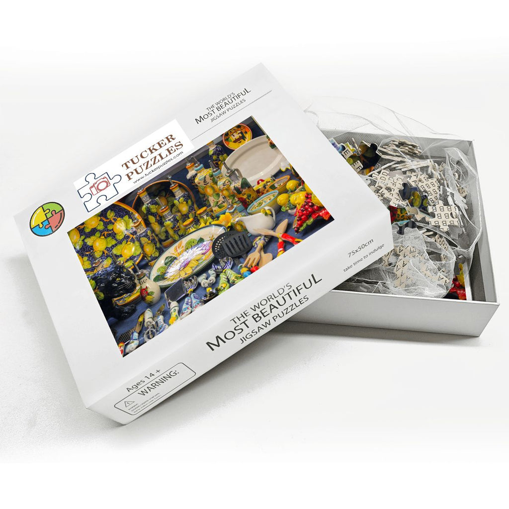 Bellagio Store Window; Wooden Jigsaw Puzzle 1000 pcs (Horizontal)