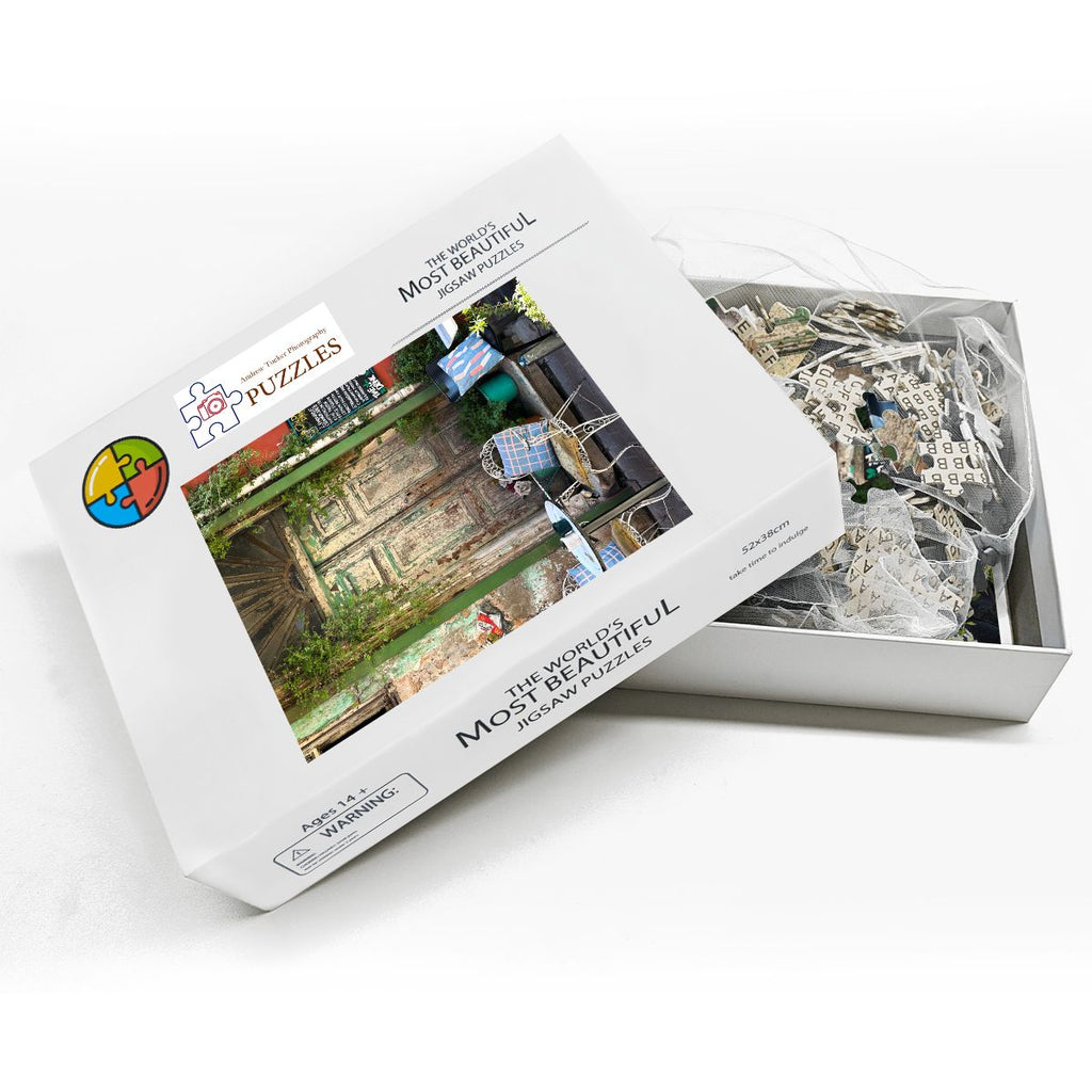Doorway, Fener-Balat District, Istanbul, Wooden Jigsaw Puzzle 500 pcs (Vertical)