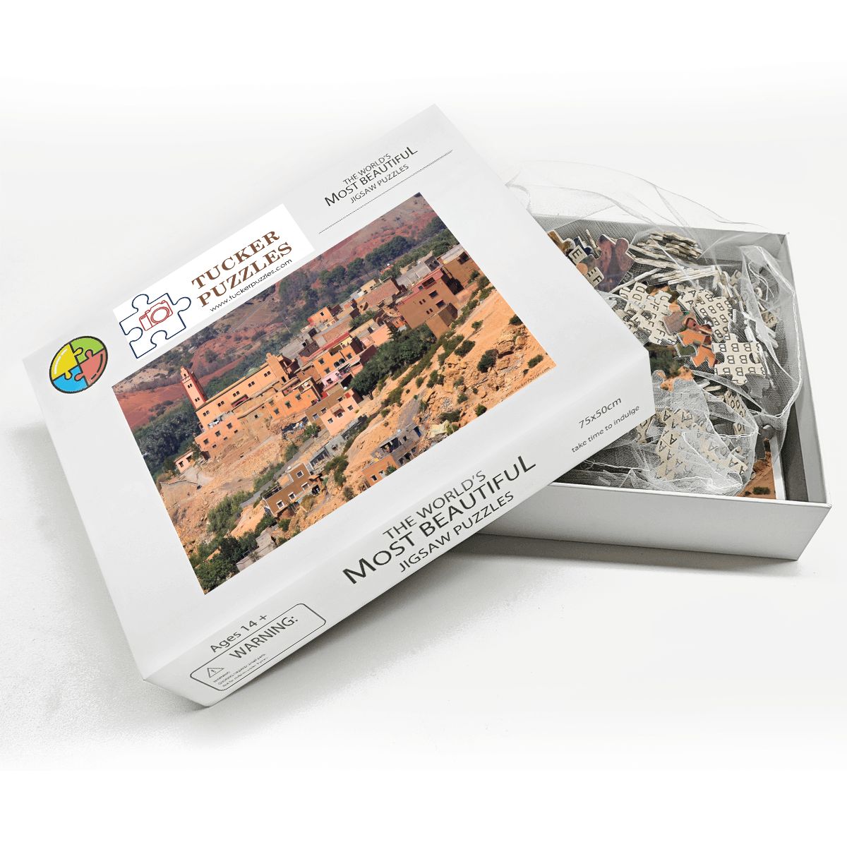 Berber Village, Atlas Mountains, Morocco; Wooden Jigsaw Puzzle 1000 pcs (Horizontal)