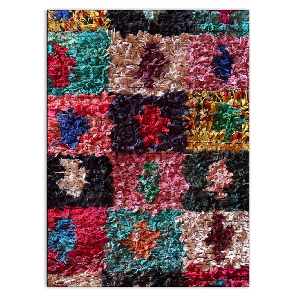 Moroccan Rug, Atlas Mountains, Morocco; Wooden Jigsaw Puzzle 500 pcs (Vertical)