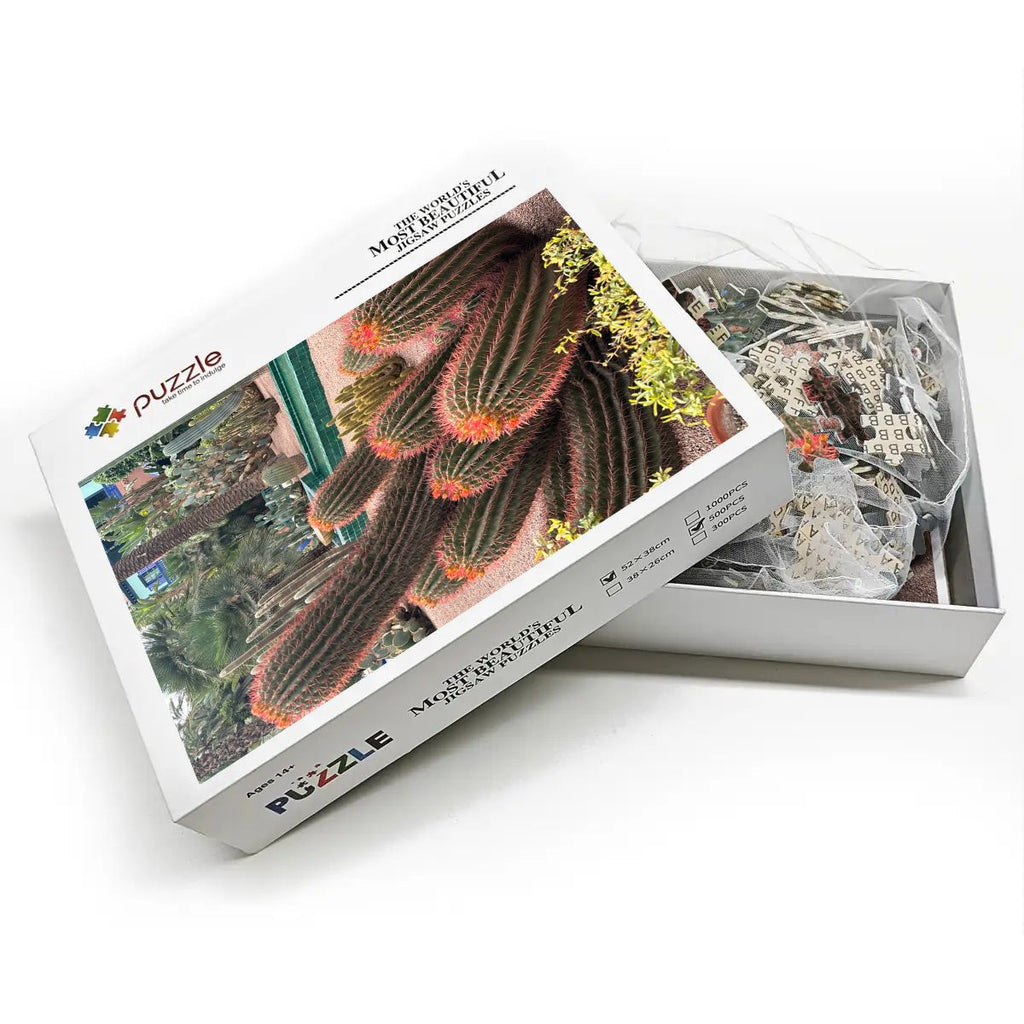 Sonoran Desert Cacti: Wooden Jigsaw Puzzles 500 pcs (Vertical)