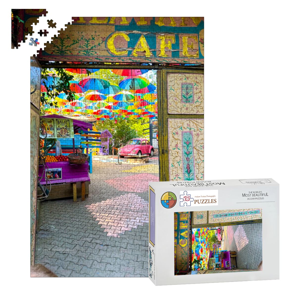 Cafe Fener-Balat, Istanbul Wooden Jigsaw Puzzle 1000 pcs (Vertical)