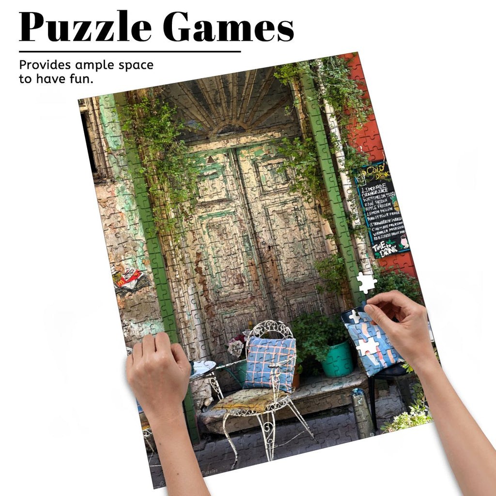 Doorway, Fener-Balat District, Istanbul, Wooden Jigsaw Puzzle 500 pcs (Vertical)
