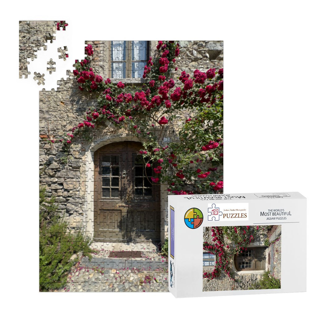 Villa Doorway, Menaggio, Italy, 2026; Wooden Jigsaw Puzzles 500 pcs (Vertical)