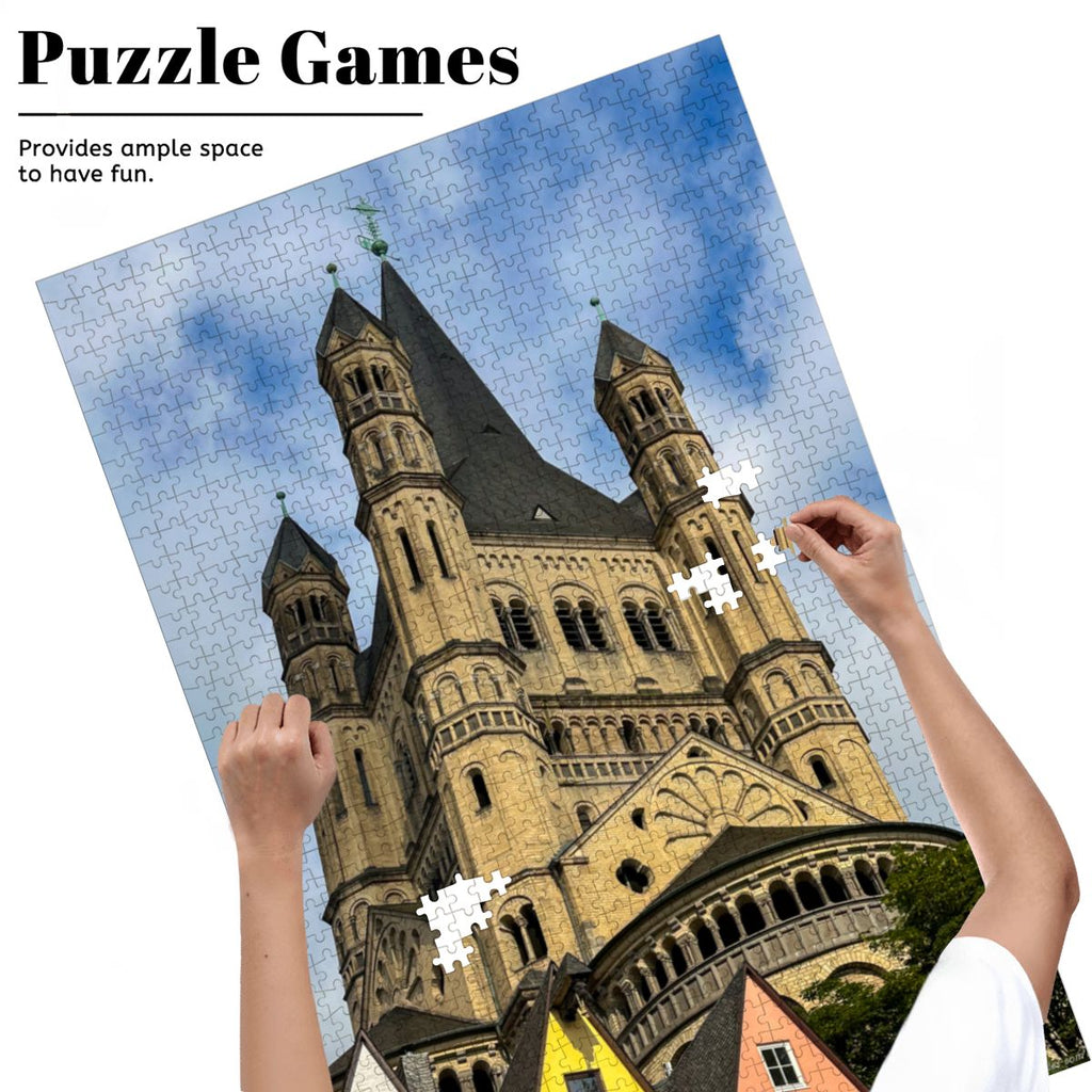 St. Martin Church, Cologne, Germany; Wooden Jigsaw Puzzle 1000 pcs (Vertical)