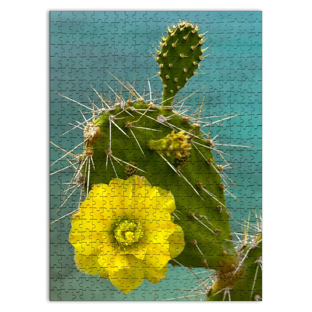 Prickly Pear in Bloom, Curacao; Wooden Jigsaw Puzzle 500 pcs (Vertical)