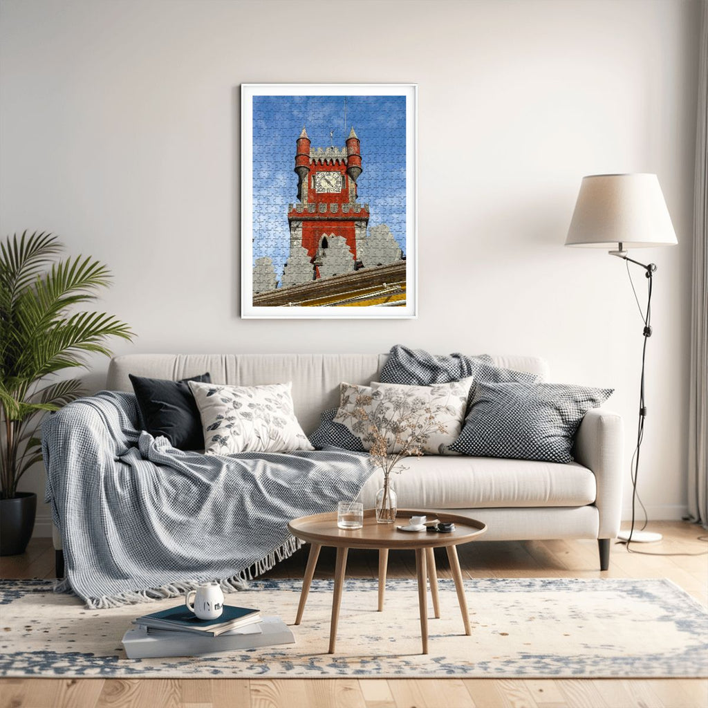 Pena Palace Red Tower, Sintra, Portugal; Wooden Jigsaw Puzzles 500 pcs (Vertical)