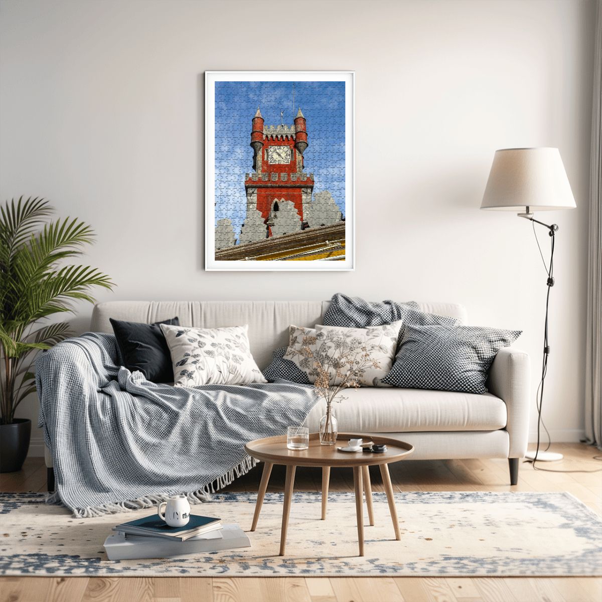 Pena Palace Red Tower, Sintra, Portugal; Wooden Jigsaw Puzzles 500 pcs (Vertical)