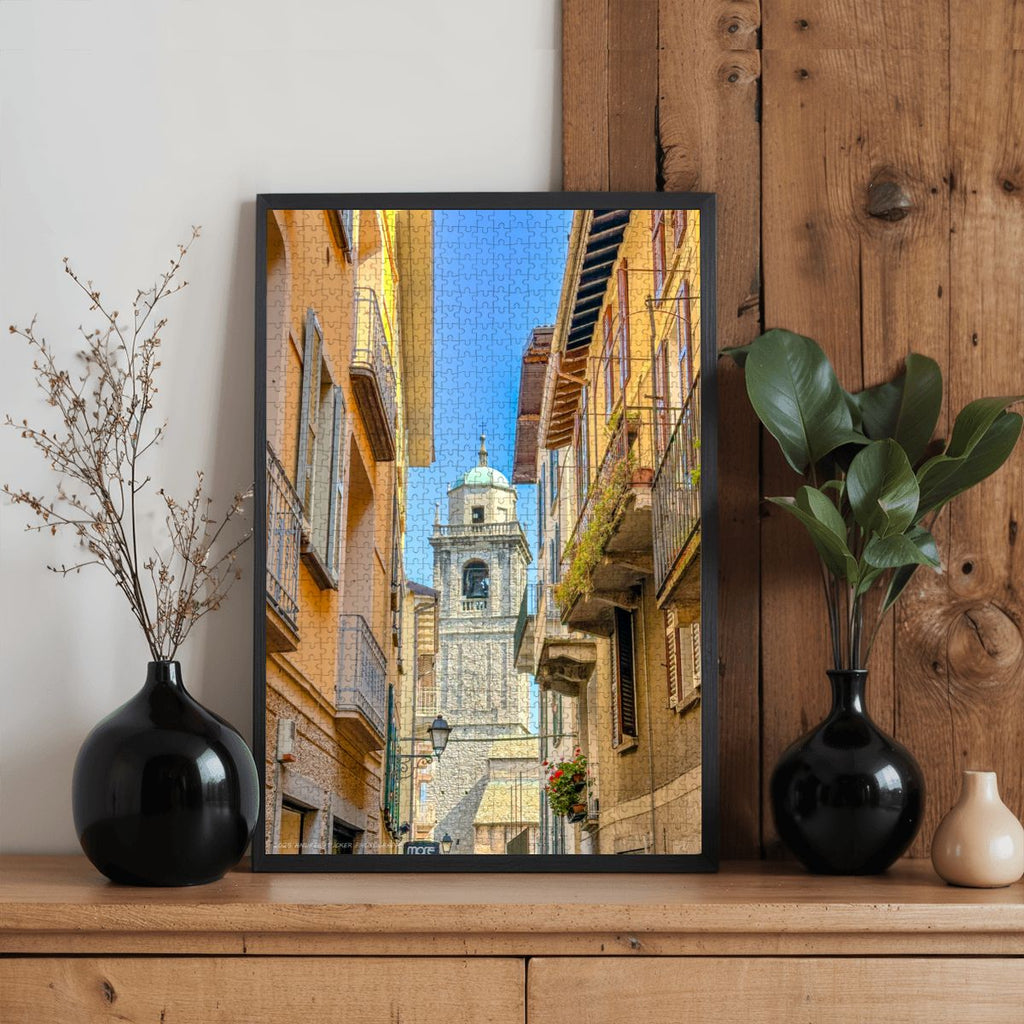 San Giacomo Bell Tower, Bellagio, Italy; Wooden Jigsaw Puzzle 1000 pcs (Vertical)