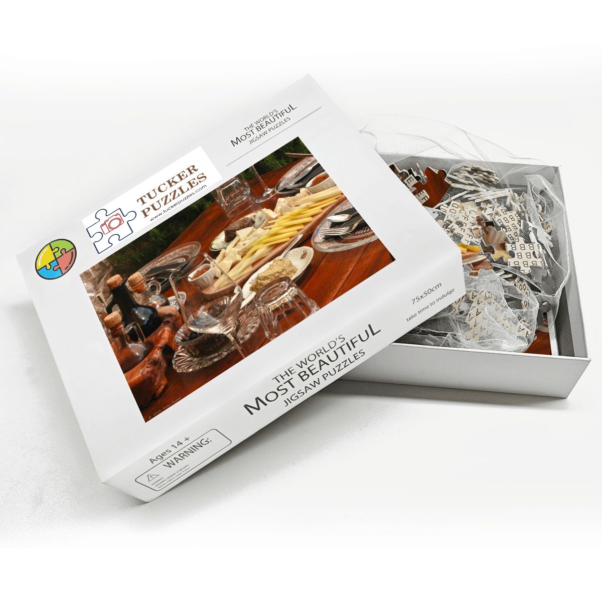 Croatian Table, Island of Broc, Croatia; Wooden Jigsaw Puzzle 1000 pcs (Horizontal)