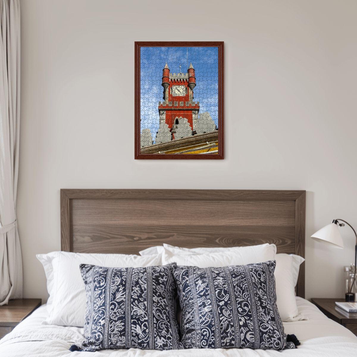 Pena Palace Red Tower, Sintra, Portugal; Wooden Jigsaw Puzzle 500 pcs (Vertical)