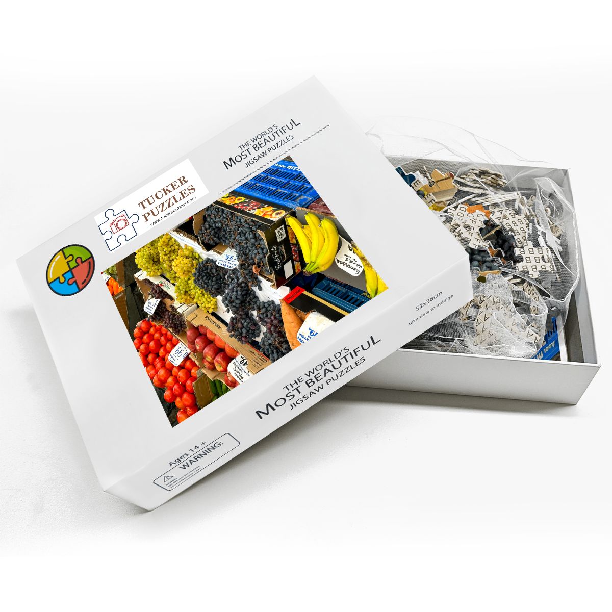 Fruit Market, Athens, Greece; Wooden Jigsaw Puzzle 500 pcs (Vertical)