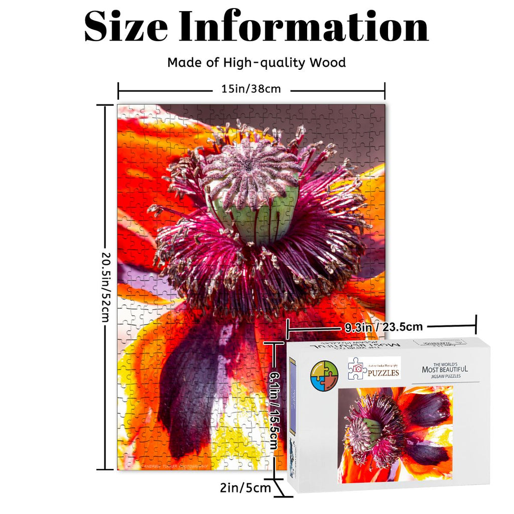 Flower Enlargement; Wooden Jigsaw Puzzles 500 pcs (Vertical)